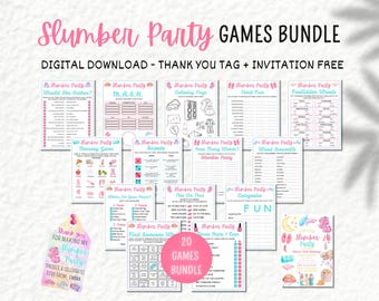 Sluimerfeestspellen | Verjaardagsspelletjes voor tieners | Verjaardagsfeestje-activiteiten | Pyjamapartygames | Sleepover-feestspellen, twee-verjaardagsspellen