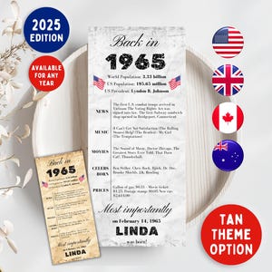 60er Jahre Gastgeschenke, 60er Jahre Partydekoration, 1965er Tischkarten, 60er Jahre Tischkarten, 60er Jahre Geschenk