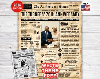 70th Wedding Anniversary Gift for Grand Parents, Back in 1956 platinum jubilee Anniversary Gift ,Back in 1956 Anniversary ,70th anniversary