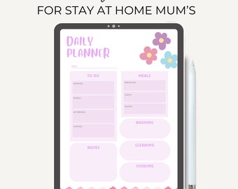 Stay At Home Mum Planner, Stay At Home Mom Planner, Daily Planner, A4 Digital Planner, Homemaker Planner, Digital Planner