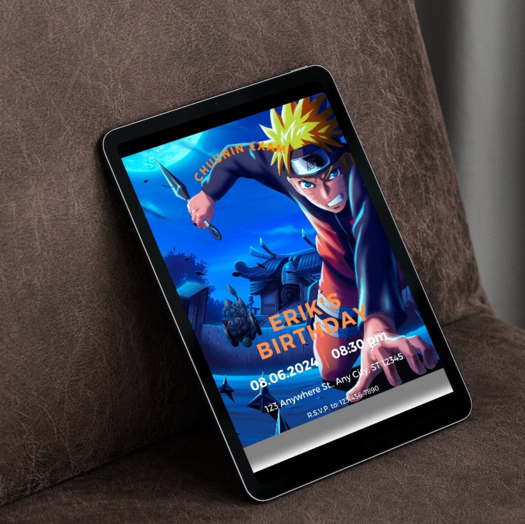 Editable Digital Birthday Invitation Nartuo Etsy