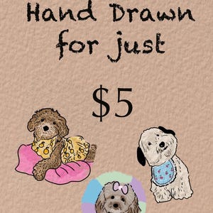 Pet Dog Portrait, Badly Drawn