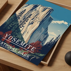 Yosemite Travel Print Wand Kunst Yosemite Wandbehang Home Decor Nationalpark Geschenk Yosemite Lovers National Park Wand Yosemite National Park