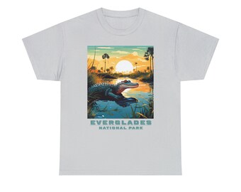 Everglades tee, Everglades Cotton Tee, Everglades t-shirt,National Park Tee,Everglades tee, Everglades alligator,Travel Gifts,Alligator tee