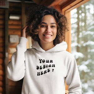 CUSTOMIZABLE Unisex Heavy Blend™ Hooded Sweatshirt, Custom Text and photo T-Shirt, Make Up Your Own Sweatshirt, Custom Family Sweatshirt