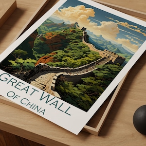 Great Wall of China Travel Print Wall Art Great Wall Wall Hanging Home Décor Great Wall Gift Art Lovers Wall Art China Travel Print Gift
