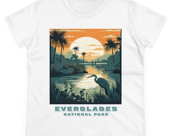 Everglades women's Midweight Cotton Tee, Everglades t-shirt, Ladies National Park Tee, Everglades tee, Travel Gifts, Women's Florida t-shirt