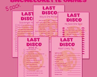 Last Disco - GIOCHI DI BACHELORETTE STAMPABILE - Download digitale Giochi di addio al nubilato