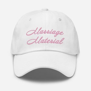 Marriage Material Pink Baseball Hat
