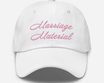 Marriage Material Pink Baseball Hat
