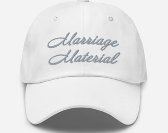 Marriage Material Baseball Hat - Grey