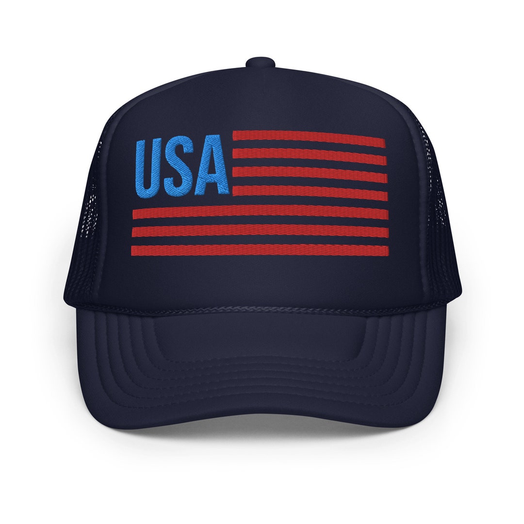 Casquette Trucker Bleu / Blanc / Rouge - Logo