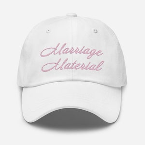 Marriage Material Pastel Pink Baseball