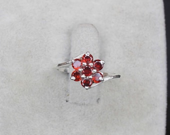 wedding Red Garnet Ring - Handmade Gemstone Jewelry