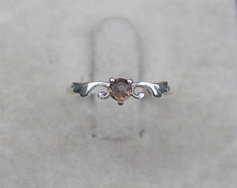 Bague quartz fumé - Bijoux en pierres précieuses faits main
