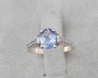 wedding Alexandrite Ring - promise Color Change Gemstone Jewelry