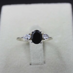 Natural Black Onyx Ring-Handmade Silver Ring-925 Sterling Silver Ring-Black Onyx Designer Ring-Gift for her-December Birthstone-Promise Ring