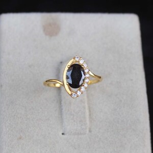 Natural Black Onyx Ring Handmade Silver Ring 925 Sterling Silver Ring Black Onyx Designer Ring Gift for her December Birthstone Promise Ring