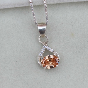 925 Sterling Silver Pendant Morganite Gemstone Handmade stone Jewelry Morganite Pendant Morganite Silver Handmade Pendant For Necklaces