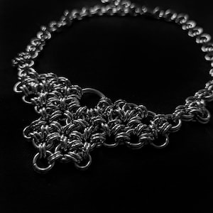 Chainmaille choker stainless steel