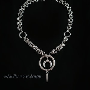 The &quot;Goddess&quot; - Handmade Chainmail Choker - Stainless Steel Jewellery - Chainmaille - Alternative - Unisex