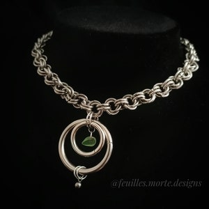The &quot;Crop Circles&quot; - Handmade Chainmail Choker - Stainless Steel Jewellery - Chainmaille - Alternative - Unisex