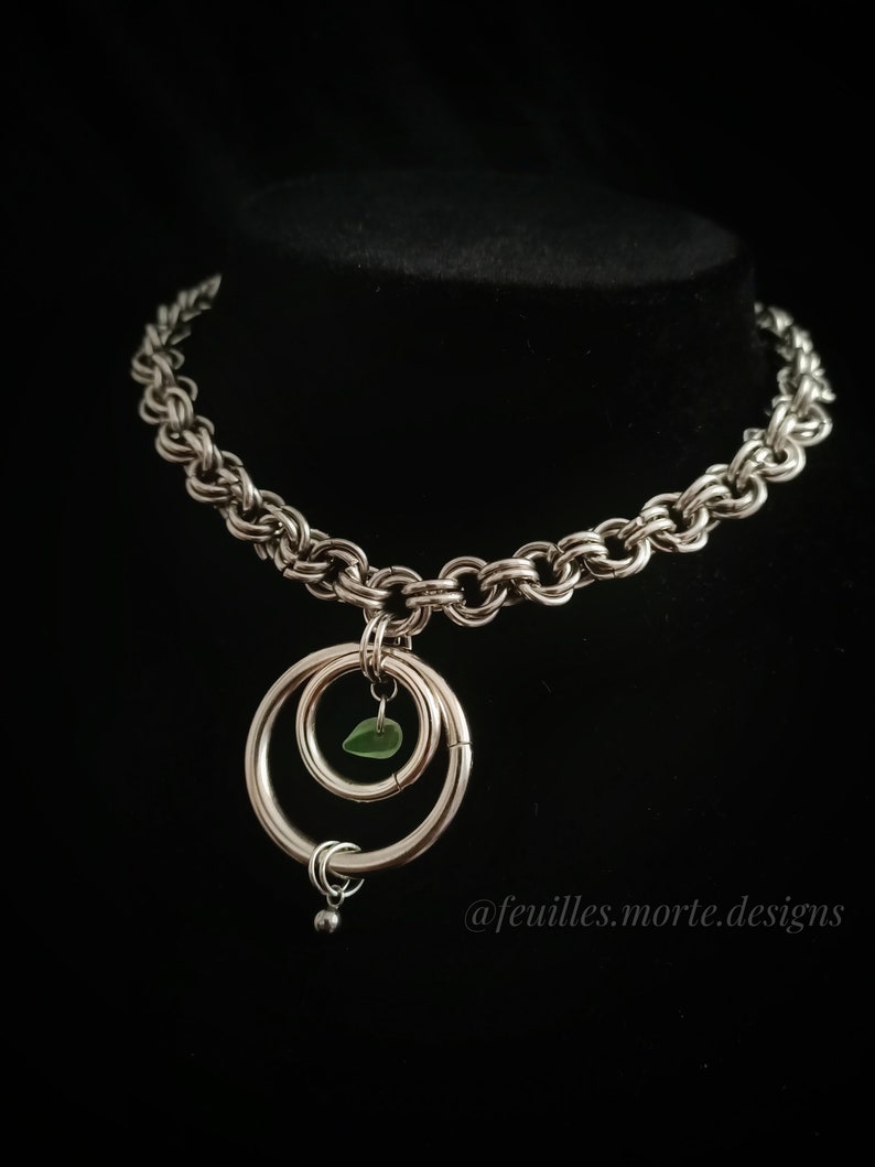 The crop Circles Handmade Chainmail Choker Stainless Steel Jewellery Chainmaille Alternative