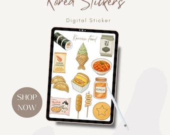 koreanisches Essen & K-Pop digitale Aufkleber: Planer Scrapbook (digitaler Download)
