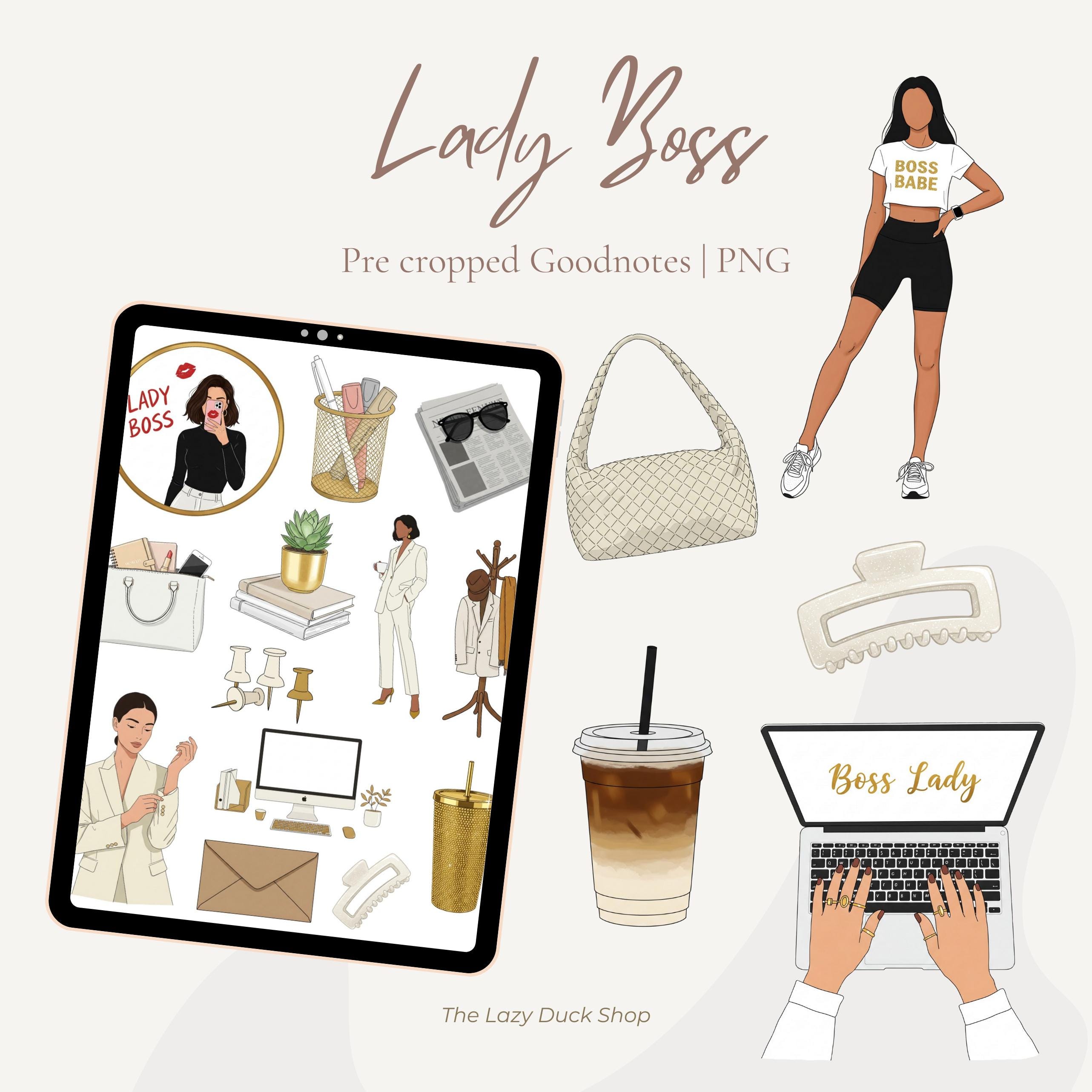 Lady Sticker Sign Lady Boss Digital Stickers | Elegant Planner Stickers (100+ PNG) - Etsy