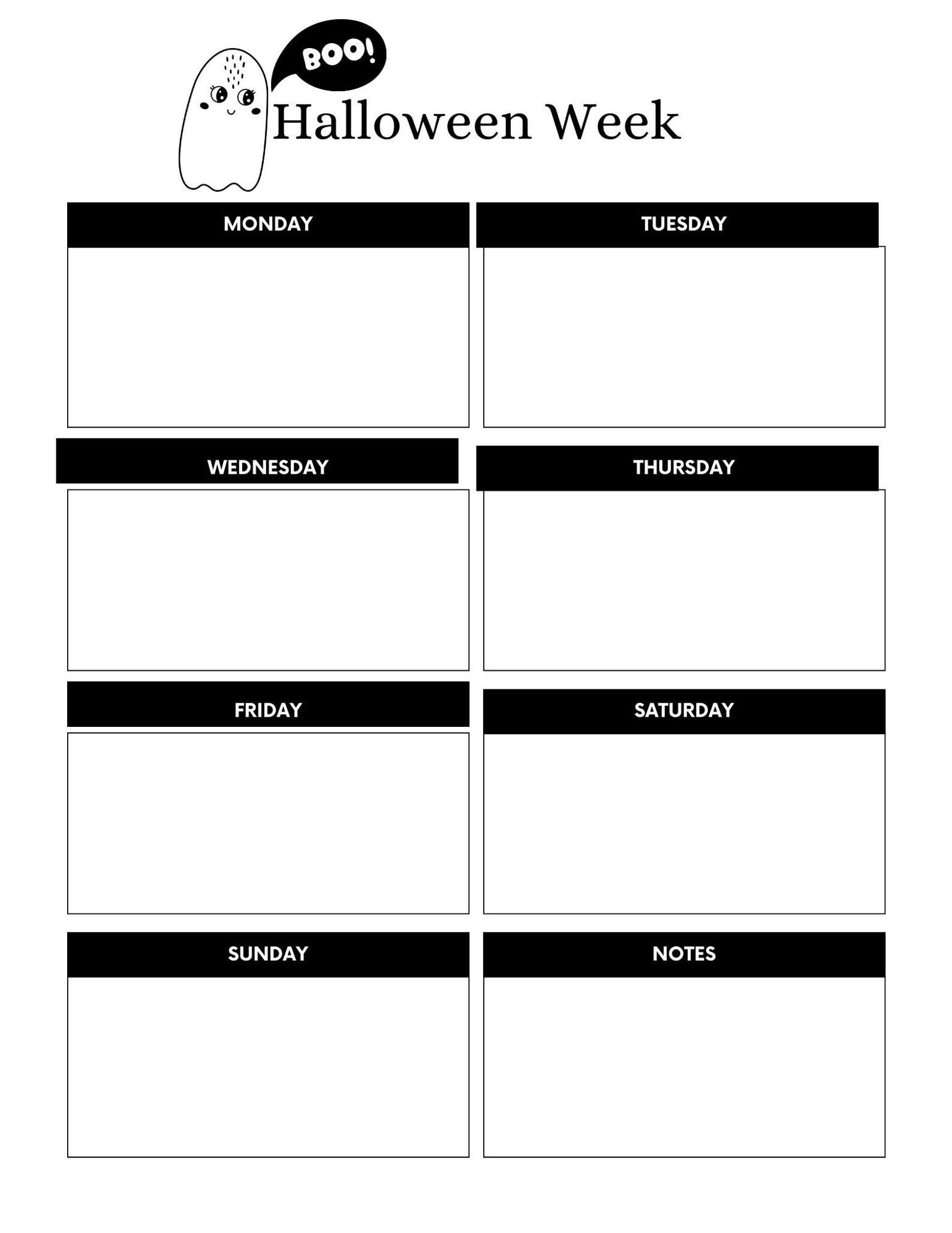 Halloween List Planner PDF/JPG Etsy