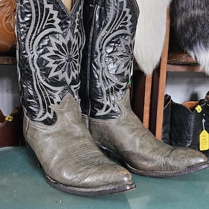 Gray tony lama boots - Etsy Polska