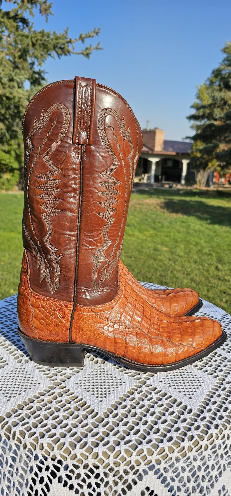Vintage Luccese Men's American Alligator Boots - Etsy