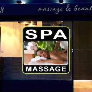 Spa Massage Fenster Aufkleber