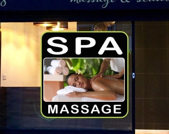 Spa Massage Window Decal