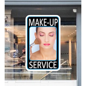 Makeup Service Window Decal