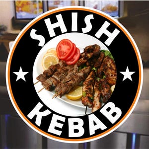 Calcomanía para ventana con kebabs