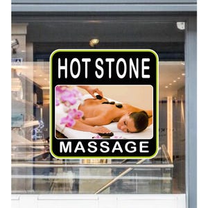 Hot Stone Massage Fenster Aufkleber