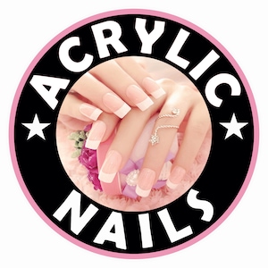 Acrylic Nails Window Decal
