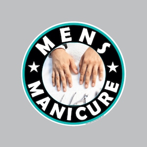 Mens Manicure Window Decal