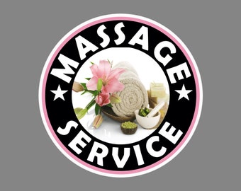 Massage Service Window Decal