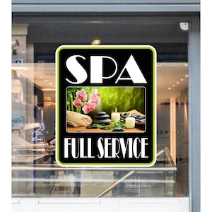 Spa Full Service Fenster Aufkleber