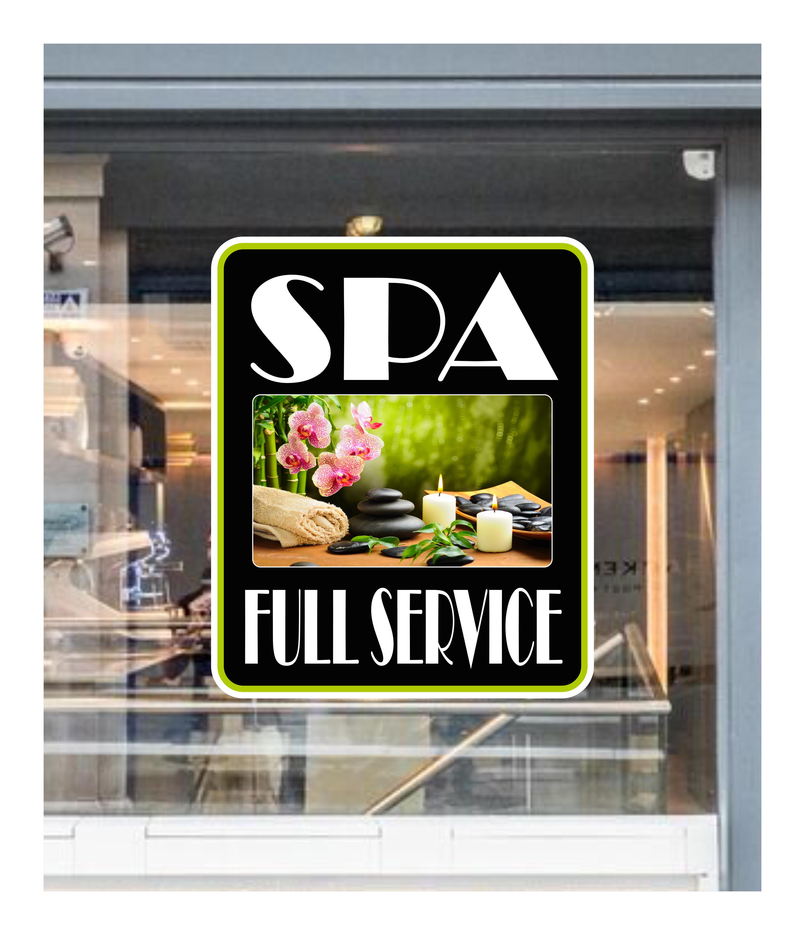 Spa Full Service Window Decal