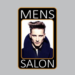 Mens Salon Window Decal