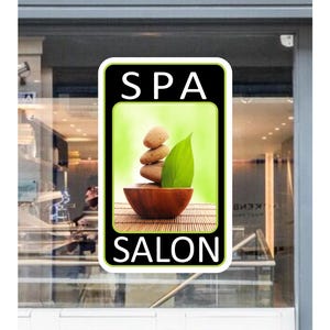 Spa Salon Fenster Aufkleber (Design 2)