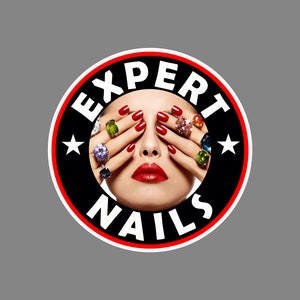 Expert Nails Window Decal