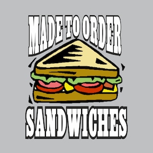 Adhesivo para ventana larga con sándwiches hechos a medida