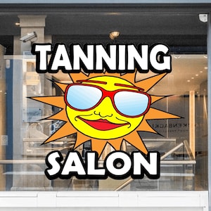 Tanning Salon Window Decal