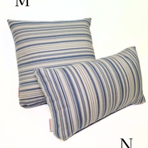 Premium Sunbrella &quot;Denim Ticking&quot; Indoor/Outdoor Pillow Cover