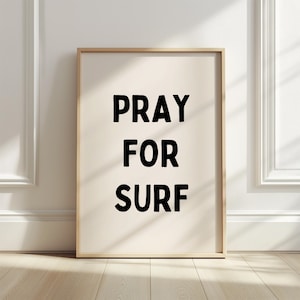 Surf Wall Art Print Coastal Aesthetic Wall Decor for Room Blue Coastal Art Print Cowgirl Digital Print