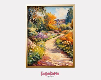 Spring Flowers Painting: Vintage Farmhouse Floral Wall Art (Digital Download)